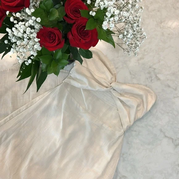 LILLUSORY Linen strapless twist front dress - Picture 5 of 9